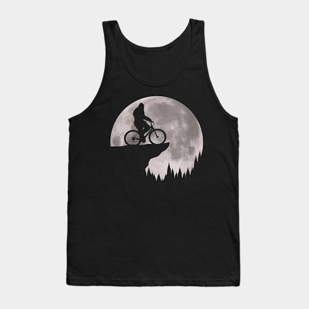 Bigfoot Riding Bike Tank Top by Tesszero